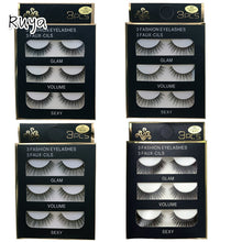 Load image into Gallery viewer, New 3 pairs natural false eyelashes fake lashes long makeup 3d extension eyelash mink eyelashes for huda beauty 3D-X11 make up
