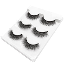 Load image into Gallery viewer, New 3 pairs natural false eyelashes fake lashes long makeup 3d extension eyelash mink eyelashes for huda beauty 3D-X11 make up
