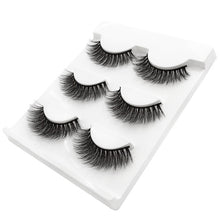 Load image into Gallery viewer, New 3 pairs natural false eyelashes fake lashes long makeup 3d extension eyelash mink eyelashes for huda beauty 3D-X11 make up
